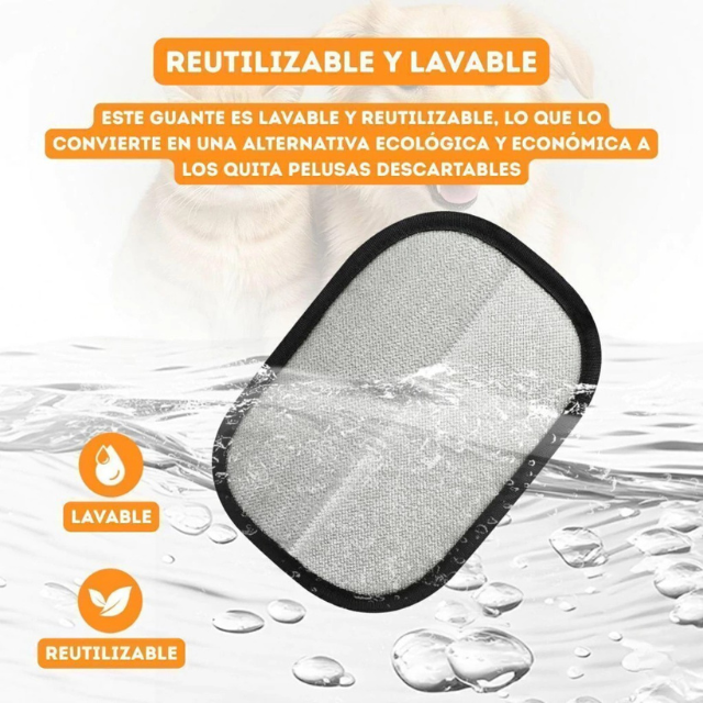 Guante Quita Pelo 2X1 - Dile adiós al pelo en el sofá, la ropa y la cama