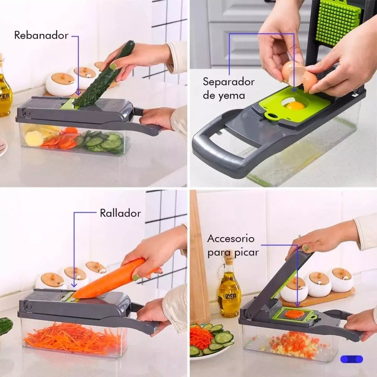 Picador & Mandolina Profesional 15-en-1: Tu Revolución en la Cocina