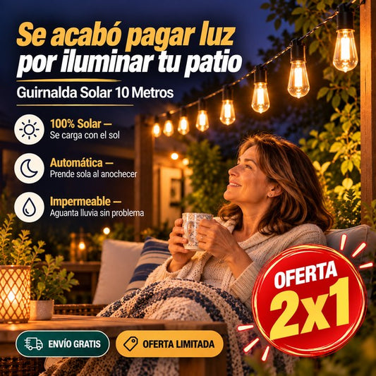 Oferta 2x1: Guirnalda Solar - Ilumina el ambiente sin gastar