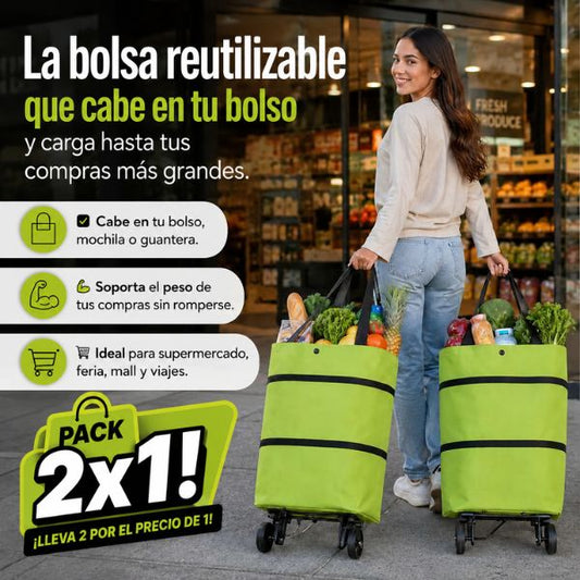 Pack 2 x Maxi Bolsa Plegable - Envio Gratis