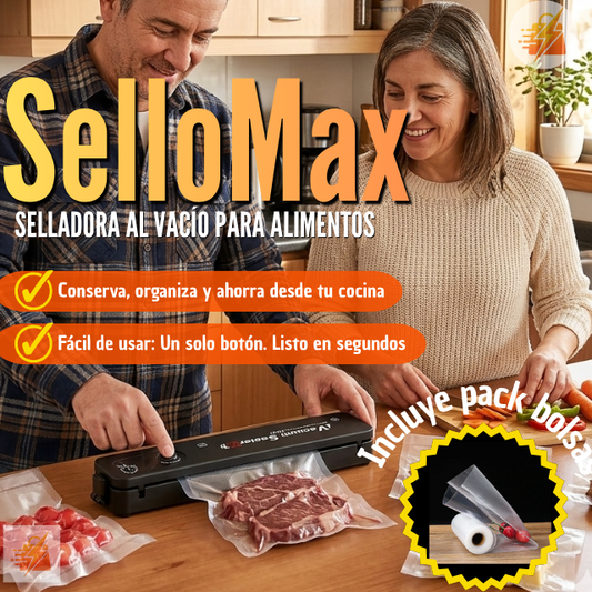 SelloMax: Selladora al Vacío Eléctrica (¡Incluye pack bolsas!)