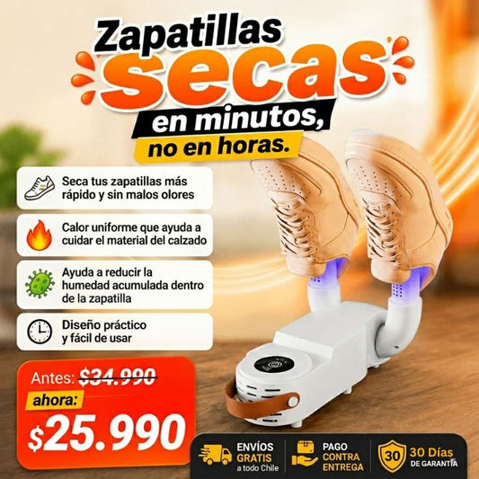 Secador de Zapatillas Inteligente - Elimina el olor a humedad en minutos