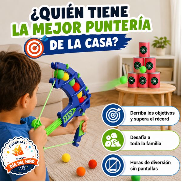 Arco Lanzador de Bolas Tiro al Blanco - ENVIO GRATIS
