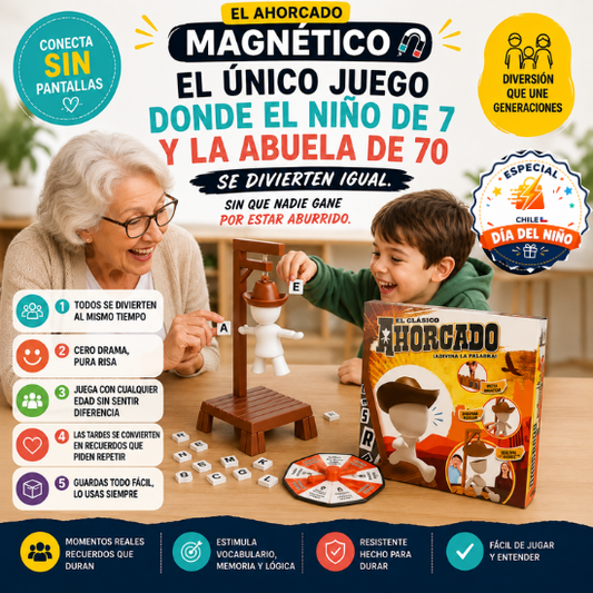 Ahorcado Magnético Juego De Mesa - Diversión para toda la familia