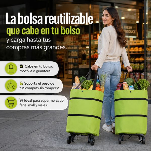 Pack 2 x Maxi Bolsa Plegable - Envio Gratis
