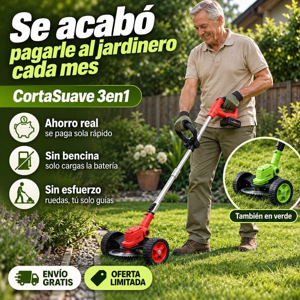 CortaSuave 3en1 - Poda, orilla y desmaleza fácil