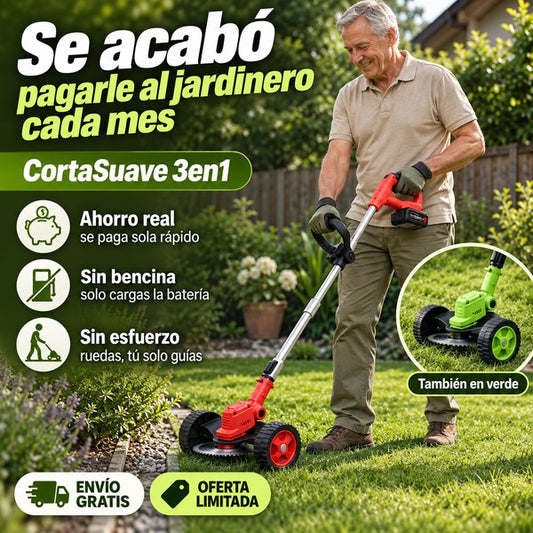 CortaSuave 3en1 - Poda, orilla y desmaleza fácil