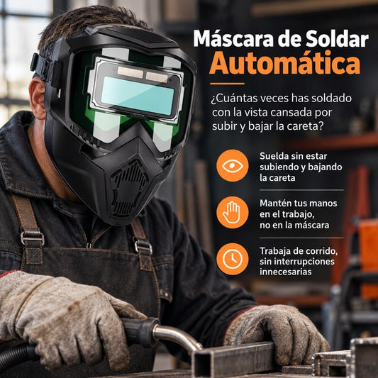 Máscara de Soldar con Oscurecimiento Automático
