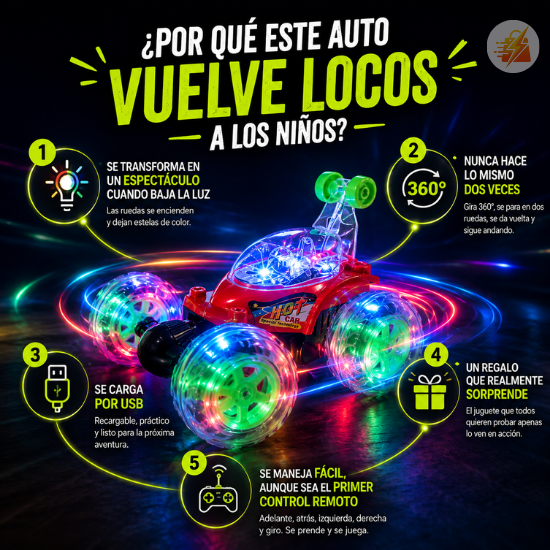 Auto Acrobático LED 360°- el regalo que todos van a querer
