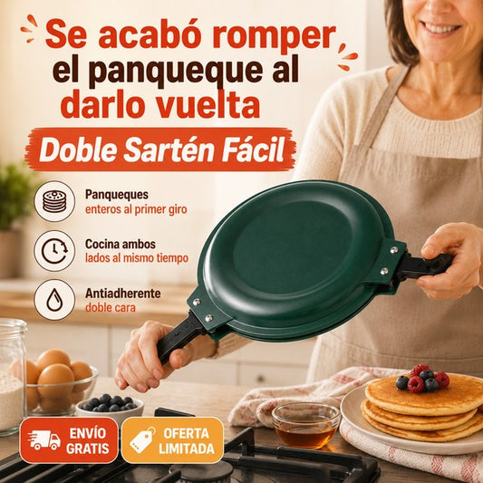 Doble Sartén Fácil: panqueques y tortillas perfectas