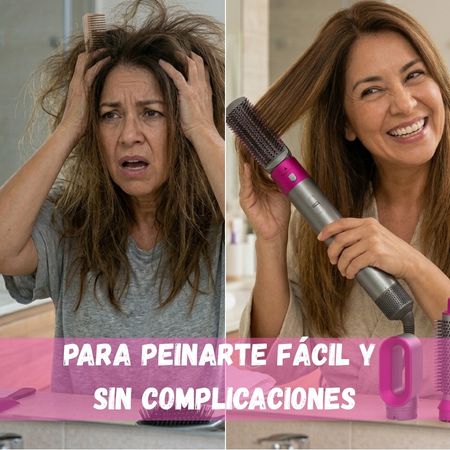 Cepillo 5 en 1: fácil y sin complicaciones