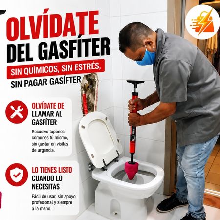 Sopapo Destapador Inodoro a Presión