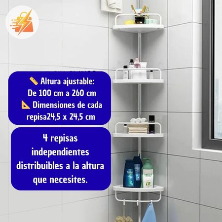 Esquinero Organizador Ducha - 4pisos