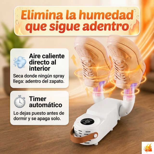 Secador de Zapatillas Inteligente - Elimina el olor a humedad en minutos