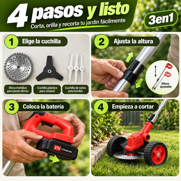 CortaSuave 3en1 - Poda, orilla y desmaleza fácil