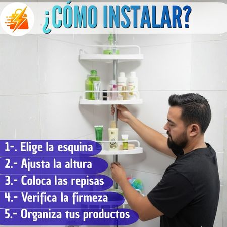 Esquinero Organizador Ducha - 4pisos
