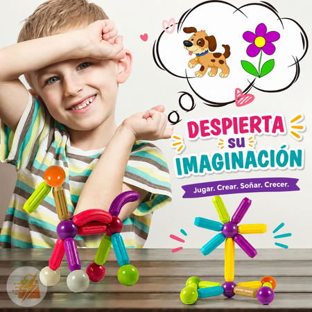 CreatiBlocks: Bloques Magnéticos de construcción (64 piezas)