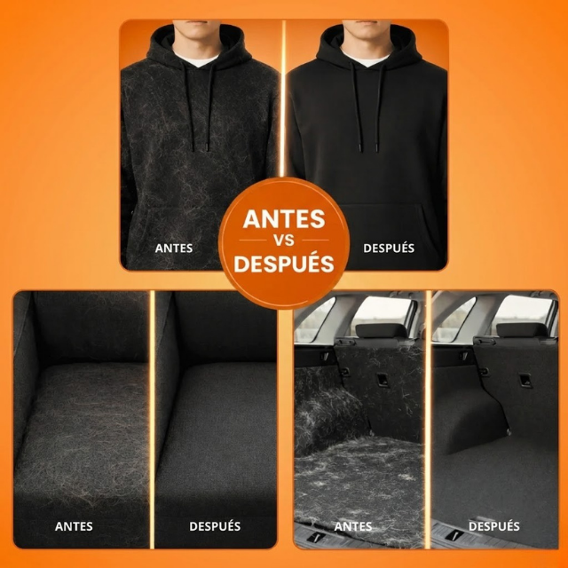 Guante Quita Pelo 2X1 - Dile adiós al pelo en el sofá, la ropa y la cama