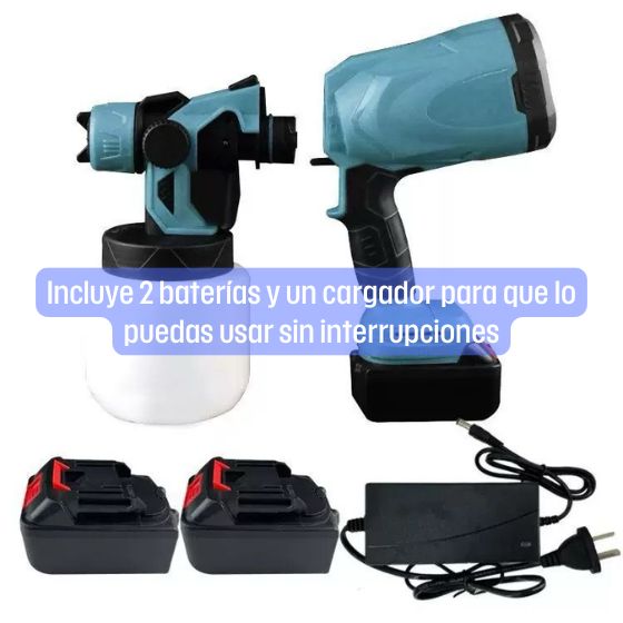 Compresor de Pintura Inalambrico - 2 baterias recargables