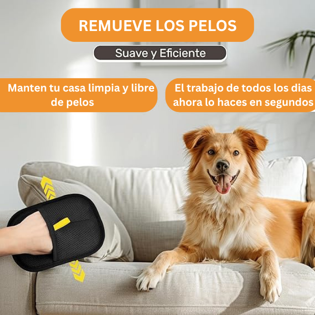 Guante Quita Pelo 2X1 - Dile adiós al pelo en el sofá, la ropa y la cama