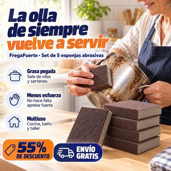 FregaFuerte: set de 5 esponjas abrasivas, portada