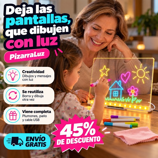 Pizarra Luz - Mensajes iluminados para tu casa