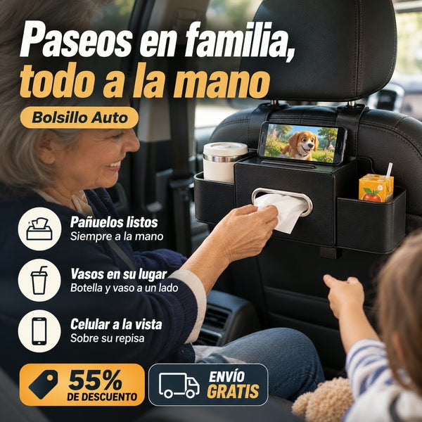 Bolsillo Auto: paseos en familia, todo a la mano