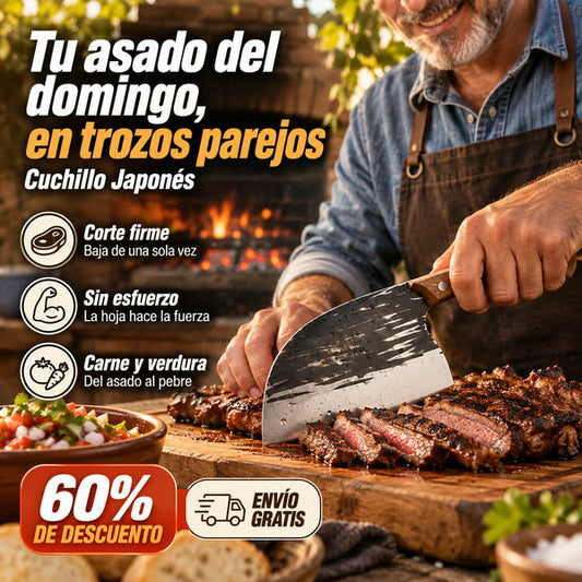 Cuchillo Japones - Corta carne y verdura sin esfuerzo