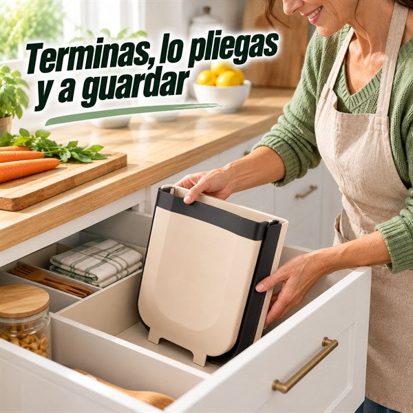 2x1 Basurero Plegable - Se cuelga, se usa y se guarda