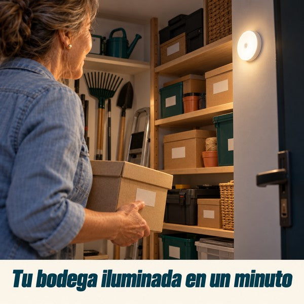 Luz Lucerito iluminando una bodega