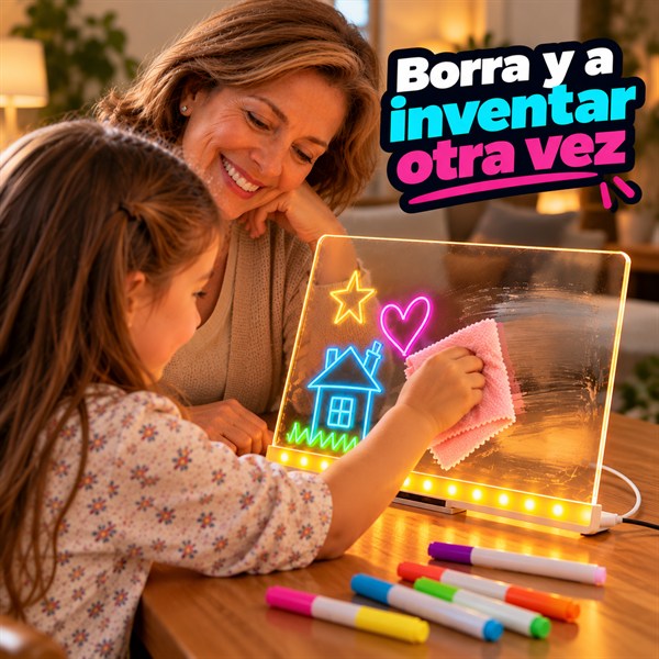Pizarra Luz - Mensajes iluminados para tu casa