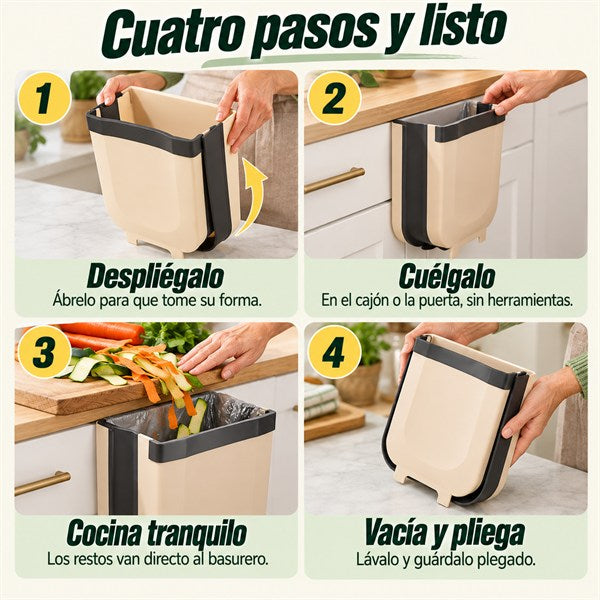 2x1 Basurero Plegable - Se cuelga, se usa y se guarda