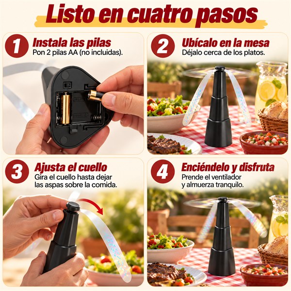 Mosca Fuera - Protege tu mesa sin químicos ni olores