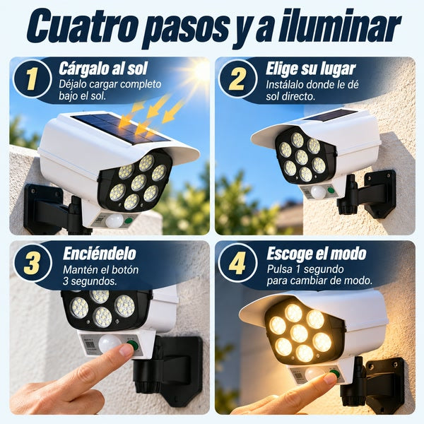 Foco Solar Guardián (Pack 3) - Más luz y tranquilidad al llegar
