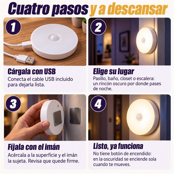 Luz Led Sensor (Pack x 3)- Se enciende sola donde la necesites