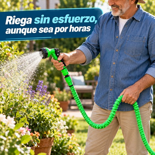 Agua Flex - Riego Práctico sin Peso ni Nudos (22.5 metros)