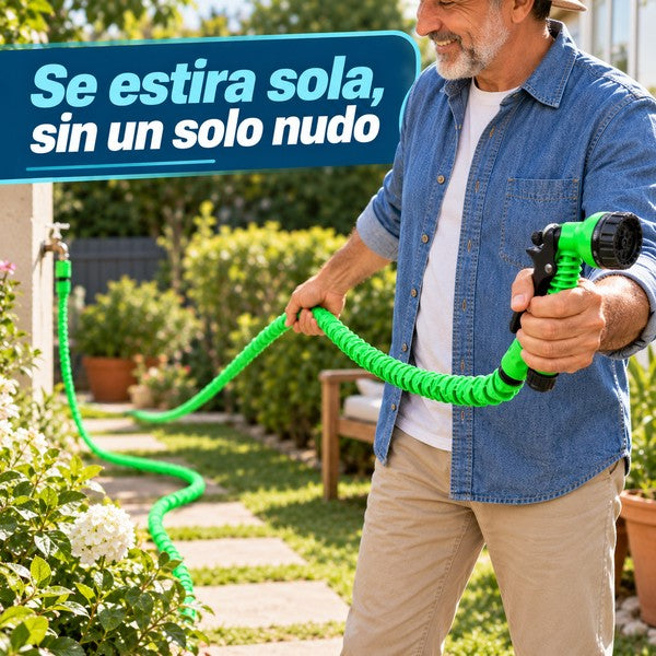 Agua Flex - Riego Práctico sin Peso ni Nudos (22.5 metros)