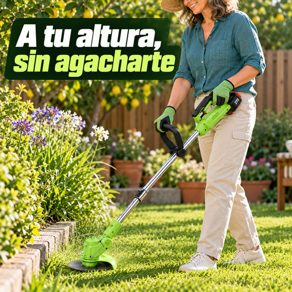 Corta de pasto inalámbrica - cortar de pie a tu altura