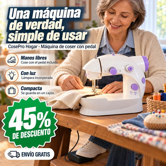 CosePro Hogar: una máquina de coser de verdad, simple de usar