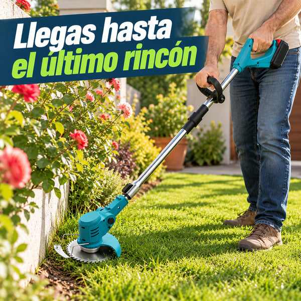 Cortadora de pasto inalámbrica - llegar a los rincones del jardín