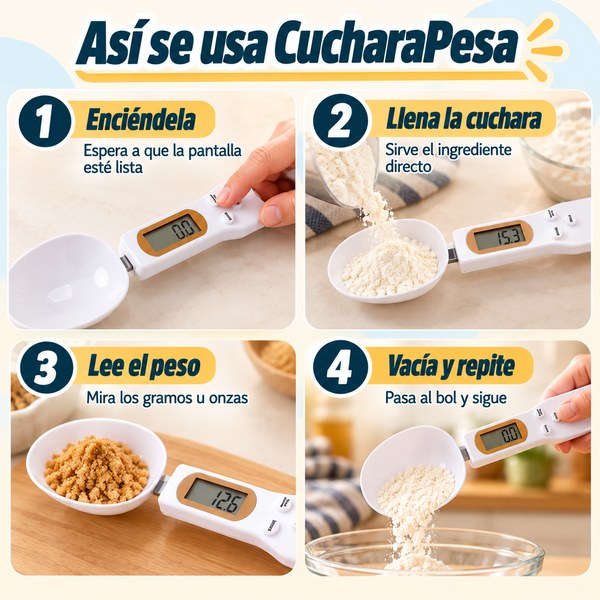CucharaPesa - Ingredientes exactos en un solo paso