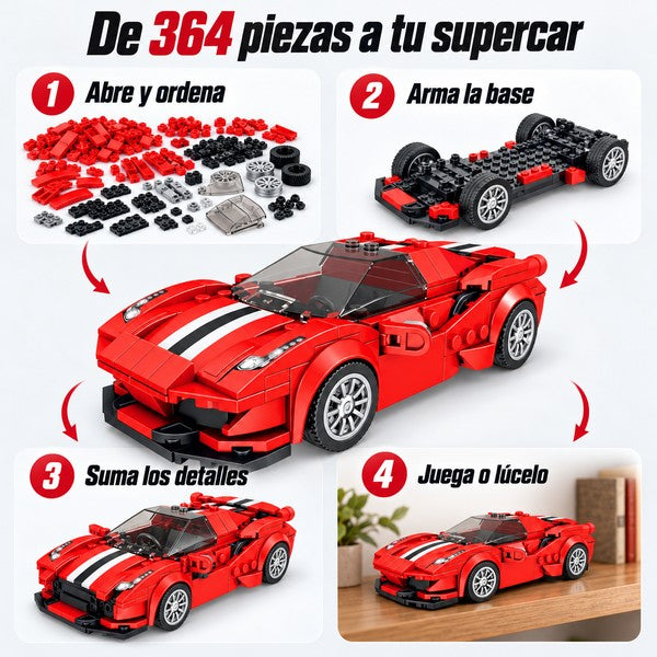 Modo de uso en 4 pasos: de 364 piezas a tu supercar