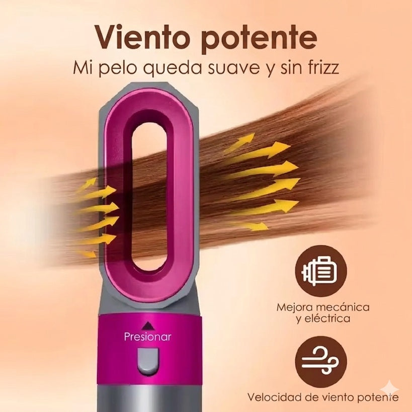 Cepillo 5 en 1: fácil y sin complicaciones