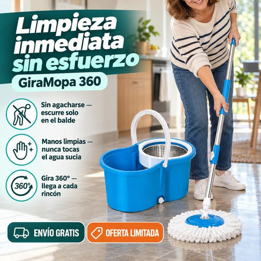 GiraMopa 360 - Limpieza Inmediata sin Esfuerzo