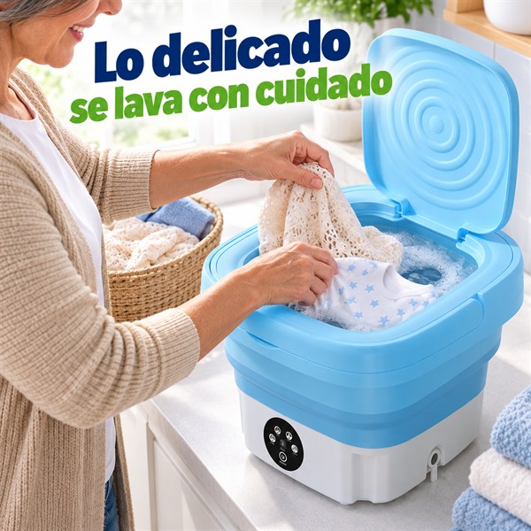 Lavando ropa delicada y de bebé en LavaPlus Plegable
