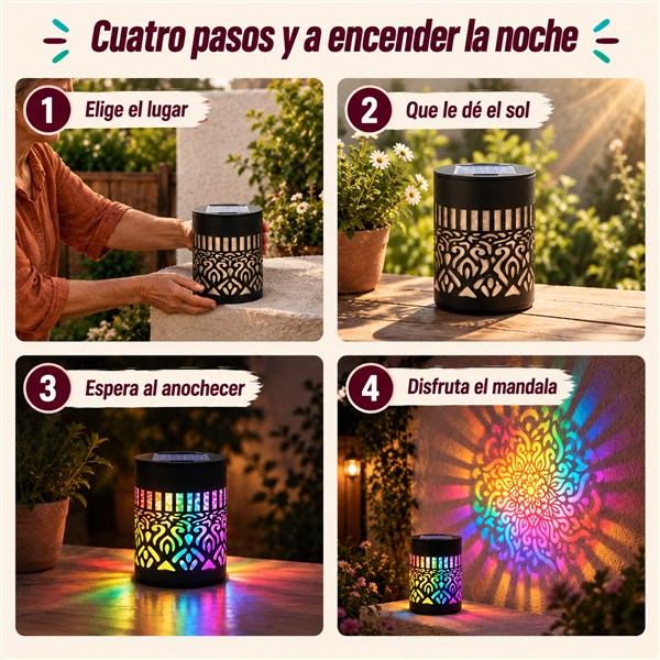 Cuatro pasos para usar LuzMandala