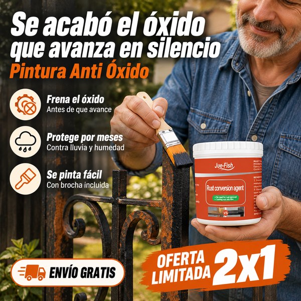 Pintura Anti Oxido - Frena el óxido y renueva el metal