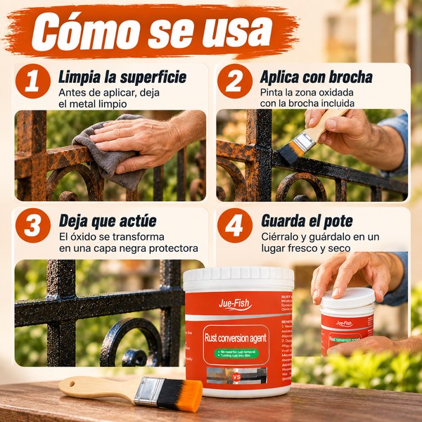 Pintura Anti Oxido - Frena el óxido y renueva el metal