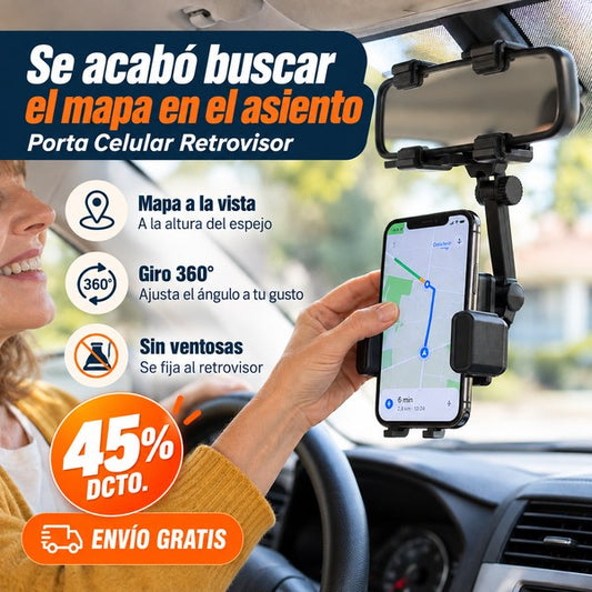 Soporte Celular Retrovisor - Tu celular firme donde lo necesitas