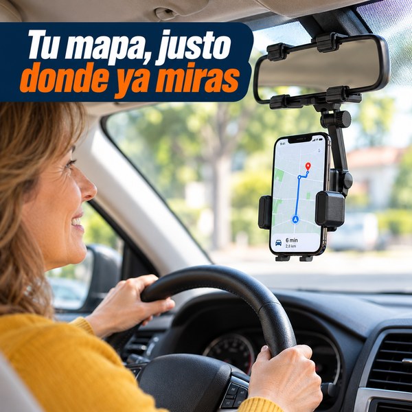 Soporte Celular Retrovisor - Tu celular firme donde lo necesitas